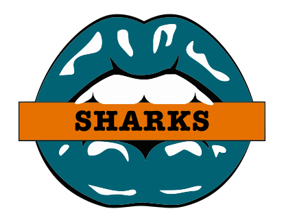 San Jose Sharks Lips Logo iron on paper